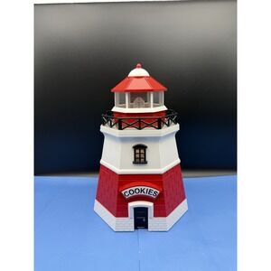 Lighthouse Cookie Jar Vintage 1999 Fundamental Too Fog Horn Sound & Light Works!